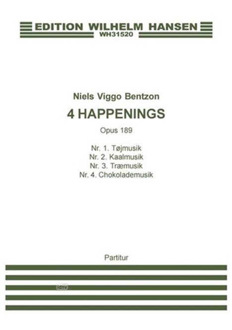 Niels Viggo Bentzon: 4 Happenings (Player's score), Noten