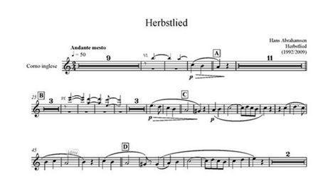 Hans Abrahamsen: Herbstlied - Version 2009 (Parts), Noten