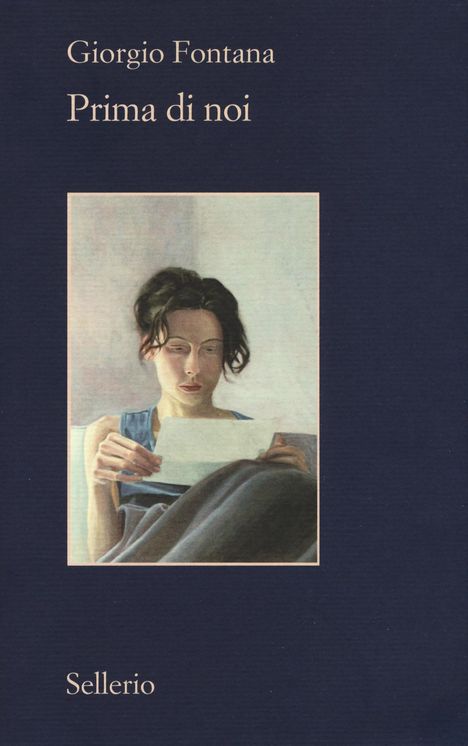 Giorgio Fontana, Prima di noi, Sellerio. Illustration einer Frau, die einen Brief liest.