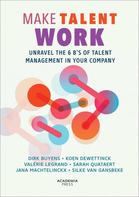 "MAKE TALENT WORK. Unravel the 6 B’s of Talent Management in Your Company." Bunte, überlappende Kreise mit Linien.