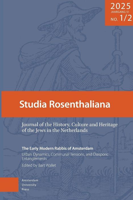 "Studia Rosenthaliana" ist hervorgehobener Titel. Illustration eines bärtigen Mannes mit Hut und Stab im Hintergrund.