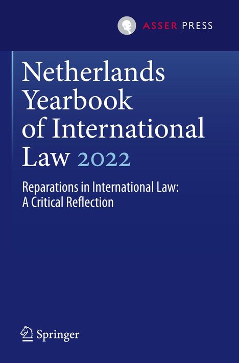 Netherlands Yearbook of International Law 2022. Thema: Reparations in International Law: A Critical Reflection. Oben Logo.