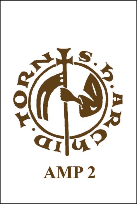 Oben steht "TORN A.N.I.S", unten steht "AMP 2". In der Mitte ist ein stilisiertes Logo mit Hand und Stab.