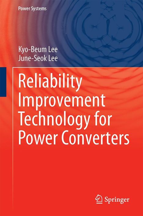 Reliability Improvement Technology for Power Converters. Blau-rote abstrakte Muster und ein Springer-Logo unten.