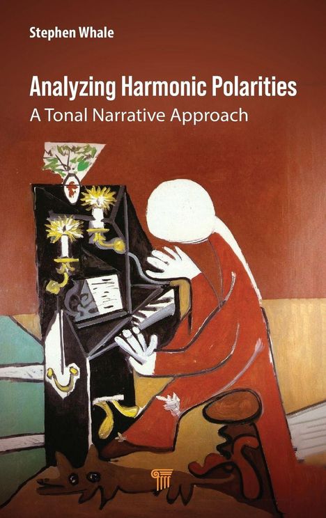 Text: Stephen Whale, Analyzing Harmonic Polarities, A Tonal Narrative Approach.  
Illustration: Person am Klavier im kubistischen Stil.