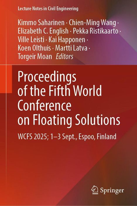 Titel: "Proceedings of the Fifth World Conference on Floating Solutions". WCFS 2025; 1–3 Sept., Espoo, Finland. Verlag-Logo unten rechts.