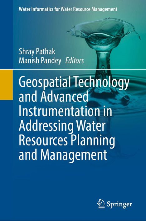 Titel: Geospatial Technology and Advanced Instrumentation in Addressing Water Resources. Illustration: Wasserkrone.