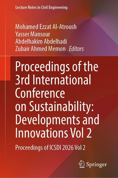 "Proceedings of the 3rd International Conference on Sustainability: Developments and Innovations Vol 2." Rotes Cover.