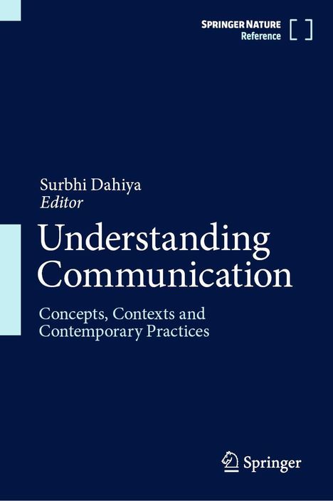 Buchtitel: "Understanding Communication", Herausgeber: Surbhi Dahiya. Thema: Kommunikation. Springer-Logo unten.