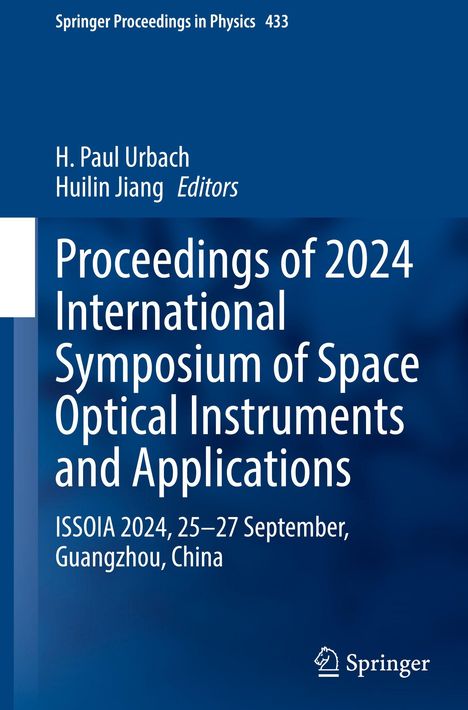 Auf blauem Hintergrund: "Proceedings of 2024 International Symposium of Space Optical Instruments and Applications". Springer-Logo unten.