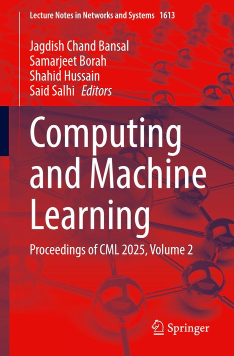 Titel: "Computing and Machine Learning: Proceedings of CML 2025, Volume 2." Rotes Hintergrundmuster, Springer-Logo.