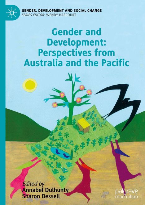 "Gender and Development: Perspectives from Australia and the Pacific." Illustration: Landschaft mit Baum und Vögeln.