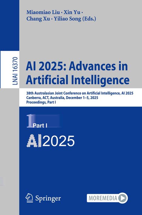 AI 2025: Advances in Artificial Intelligence. Konferenz in Canberra, 1.–5. Dezember 2025. Springer-Logo unten.