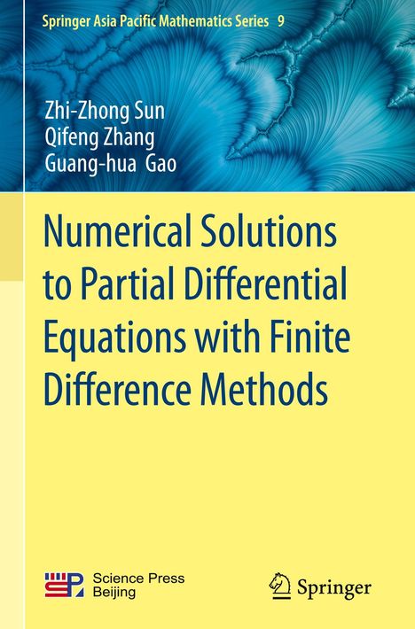 Numerical Solutions to Partial Differential Equations with Finite Difference Methods. Blaues abstraktes Muster als Hintergrund.