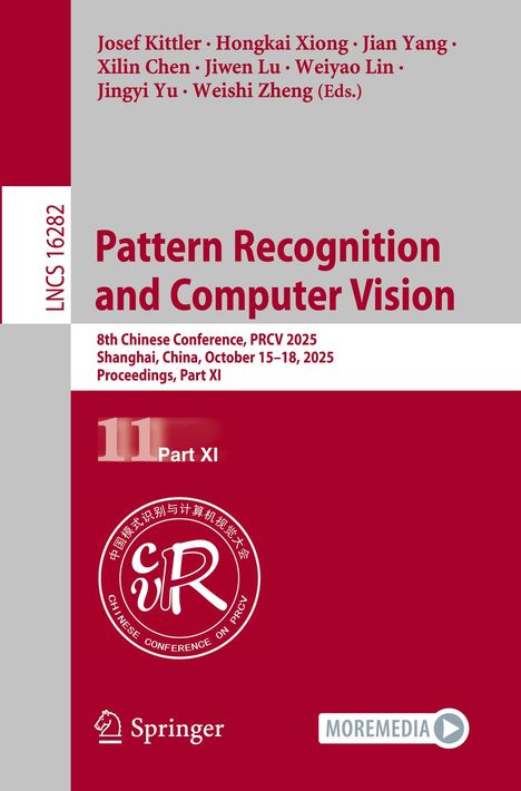 „Pattern Recognition and Computer Vision“, Konferenz PRCV 2025 in Shanghai. Springer-Logo links, Moremedia-Logo rechts.