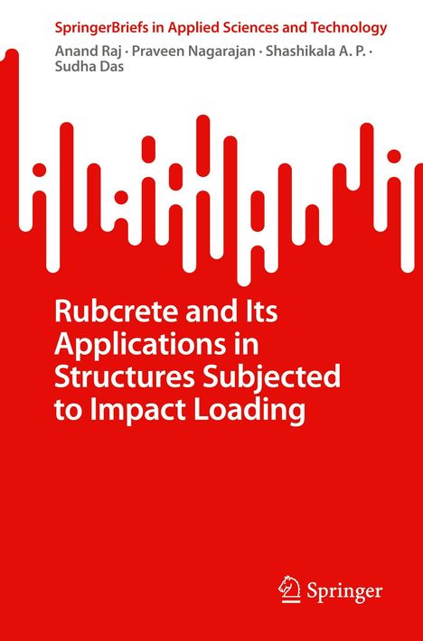 Titel: "Rubcrete and Its Applications in Structures Subjected to Impact Loading". Roter Hintergrund, weißes Springer-Logo unten.