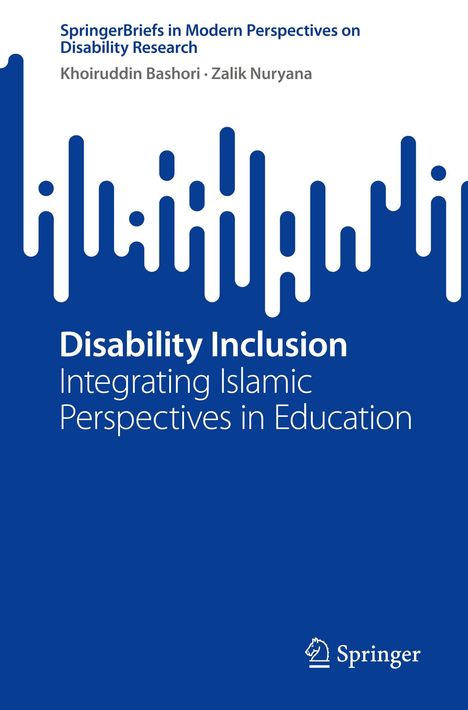 SpringerBriefs in Modern Perspectives on Disability Research. "Disability Inclusion" Buchcover mit abstrakten blauen Formen.