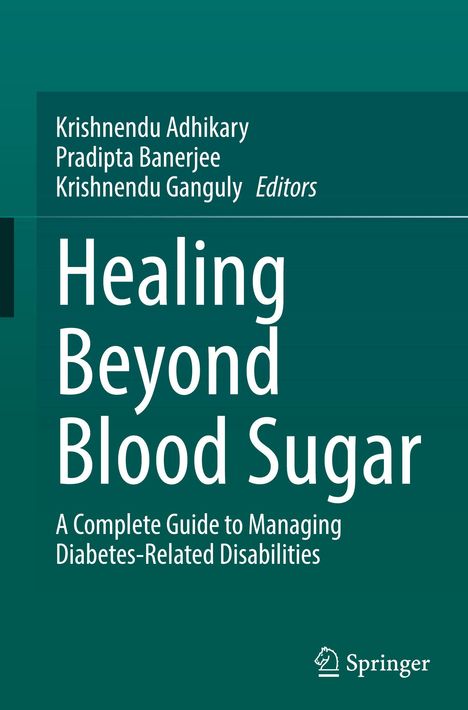 "Healing Beyond Blood Sugar" oben sind Editoren genannt, darunter "A Complete Guide to Managing Diabetes-Related Disabilities".