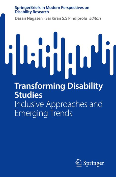 Titel: "Transforming Disability Studies: Inclusive Approaches and Emerging Trends". Blau-weiße Grafik oben. Springer-Logo unten.