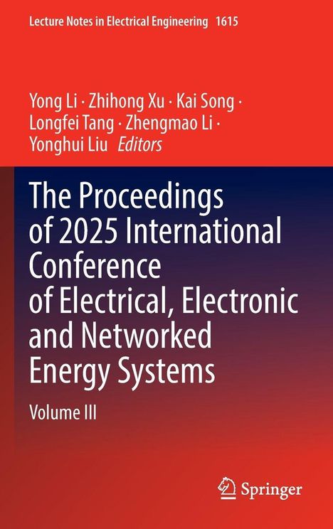Oben steht "Lecture Notes in Electrical Engineering 1615". Darunter Titel: "The Proceedings of 2025... Volume III". Springer-Logo unten.