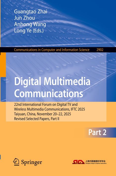 Titel: Digital Multimedia Communications. Orange, blaue Farben, Springer-Logo unten.