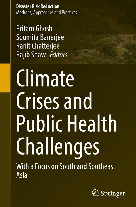 Titel: Climate Crises and Public Health Challenges. Fokus: Süd- und Südostasien. Springer-Logo unten rechts.