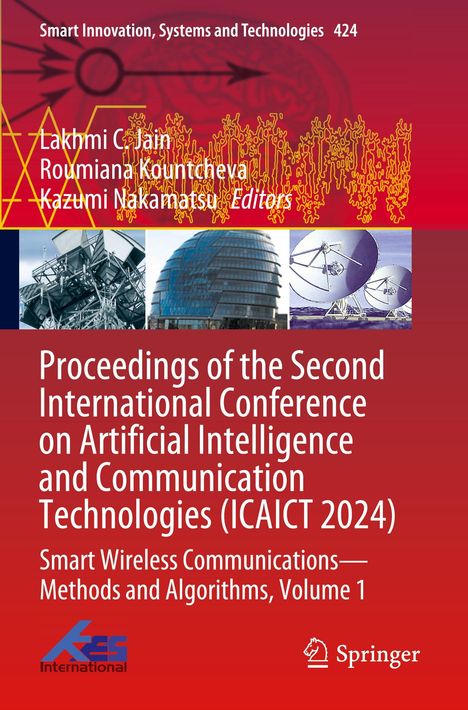 "Proceedings of the Second International Conference on AI and Communication Technologies (ICAICT 2024)." 

Autorennamen und technische Bilder im Hintergrund.