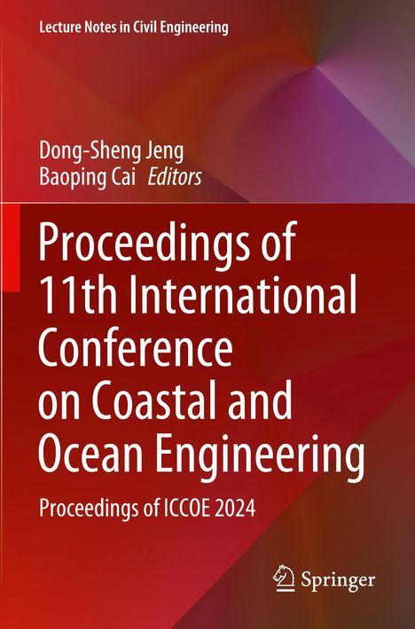 "Proceedings of 11th International Conference on Coastal and Ocean Engineering". Rotes geometrisches Design.