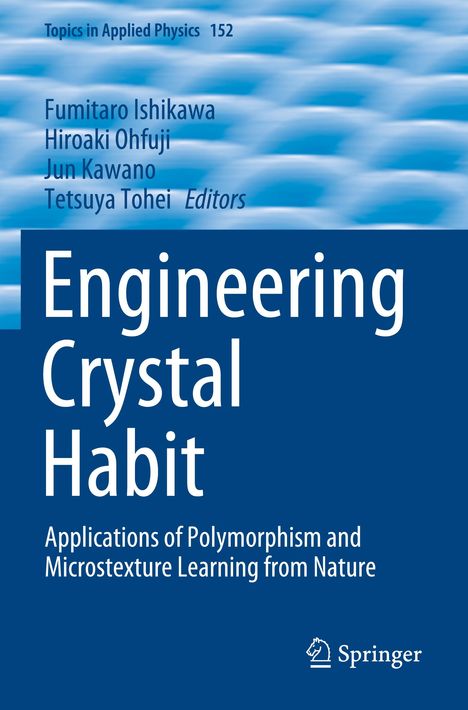 Titel: Engineering Crystal Habit. Hintergrund: Wolkige blaue Muster, Springer-Logo unten rechts.
