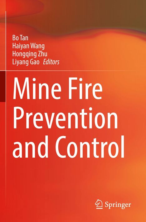 "Mine Fire Prevention and Control" und Namen der Herausgeber auf orangenem Hintergrund. Springer-Logo unten rechts.
