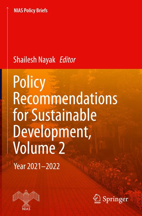 Text oben: "NIAS Policy Briefs". Titel: "Policy Recommendations for Sustainable Development, Volume 2" Jahr: "2021–2022".