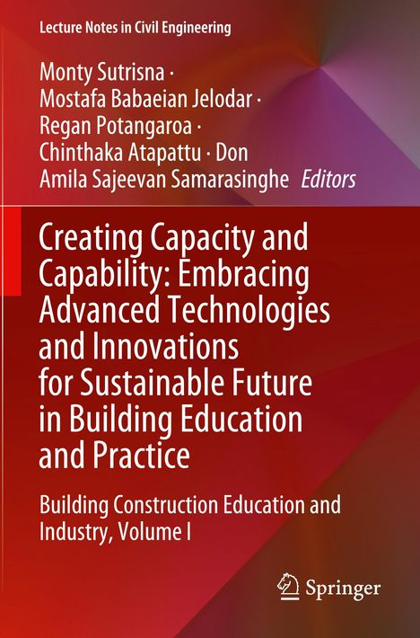"Creating Capacity and Capability" ist ein Buch in Zivilingenieurwesen, mit einem roten Hintergrund und einem Springer-Logo.
