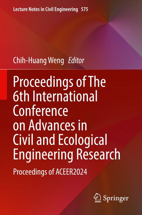 "Proceedings of The 6th International Conference on Advances in Civil and Ecological Engineering Research. Farbverlauf in Rot- und Violetttönen."