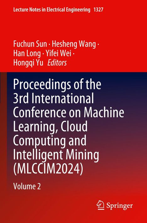 Text: Proceedings of the 3rd International Conference on Machine Learning, Cloud Computing and Intelligent Mining. Logo: Springer.