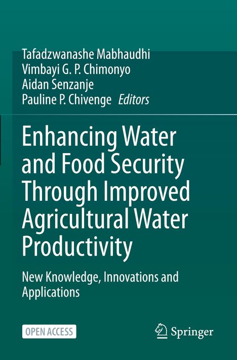 Titel: "Enhancing Water and Food Security Through Improved Agricultural Water Productivity". Springer-Logo unten rechts.