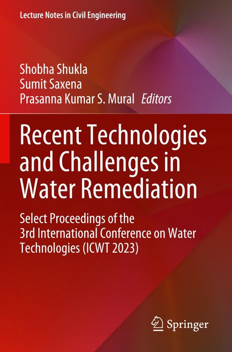 Titel: Recent Technologies and Challenges in Water Remediation. Hintergrund in Rottönen, Springer-Logo unten.