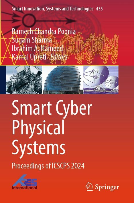 Titel: Smart Cyber Physical Systems. Bilder: Antennen, ein modernes Gebäude und technische Strukturen.