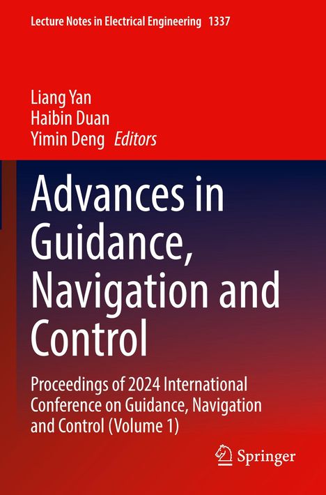Titel: "Advances in Guidance, Navigation and Control". Roter und blauer Hintergrund, Springer-Logo unten rechts.