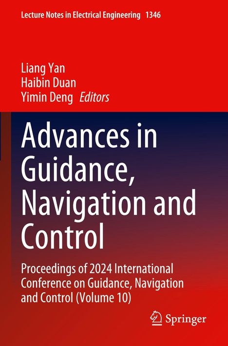 "Advances in Guidance, Navigation and Control", rote und blaue Farbverläufe, Springer-Logo unten rechts.