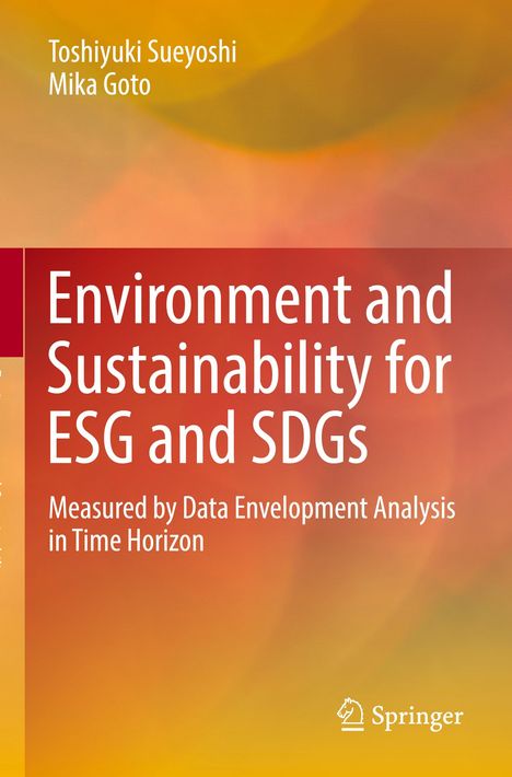 Titel: Environment and Sustainability for ESG and SDGs. Hintergrund: Verläuft von Gelb zu Rot. Springer-Logo unten rechts.
