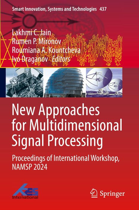 "New Approaches for Multidimensional Signal Processing" steht groß auf rotem Hintergrund, darunter technische Bilder.