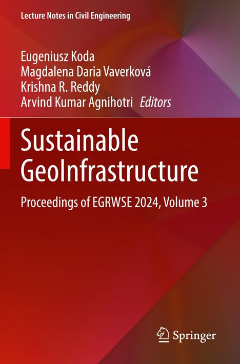 Titel: "Sustainable GeoInfrastructure". Untertitel: "Proceedings of EGRWSE 2024, Volume 3". Rot-oranger Hintergrund.