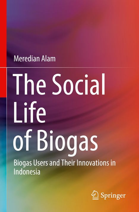 Titel: "The Social Life of Biogas". Untertitel: "Biogas Users and Their Innovations in Indonesia". Farbenfroh, mit Springer-Logo.