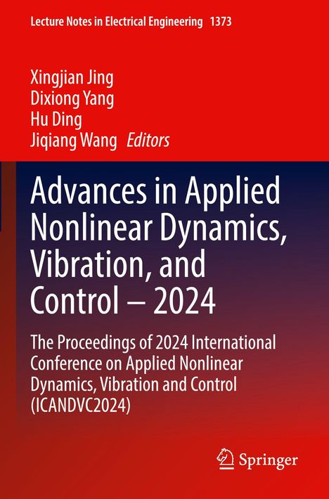 Text: "Advances in Applied Nonlinear Dynamics, Vibration, and Control – 2024". Im Hintergrund ein Farbverlauf, Logo unten.