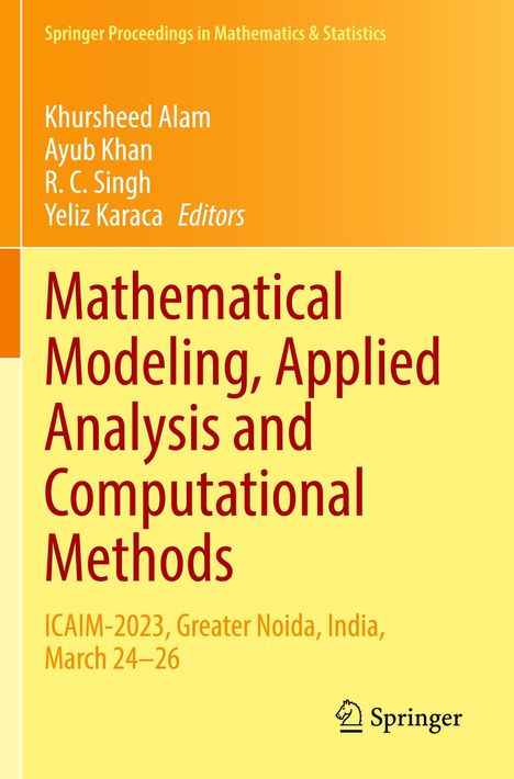 Text: "Mathematical Modeling, Applied Analysis and Computational Methods, ICAIM-2023, Greater Noida, India, March 24–26". 