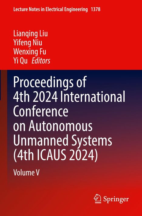 "Proceedings of 4th 2024 ICAUS, Volume V", roter Hintergrund, Springer-Logo unten rechts.