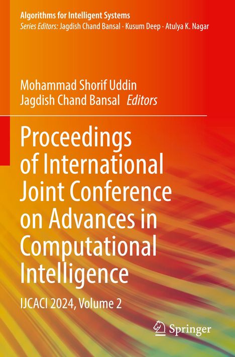 Titel: "Proceedings of International Joint Conference on Advances in Computational Intelligence". Farbige, abstrakte Illustration.