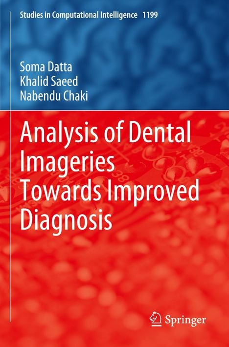 "Analysis of Dental Imageries Towards Improved Diagnosis" in weißer Schrift auf rotem Hintergrund, Blau oben, Springer-Logo.