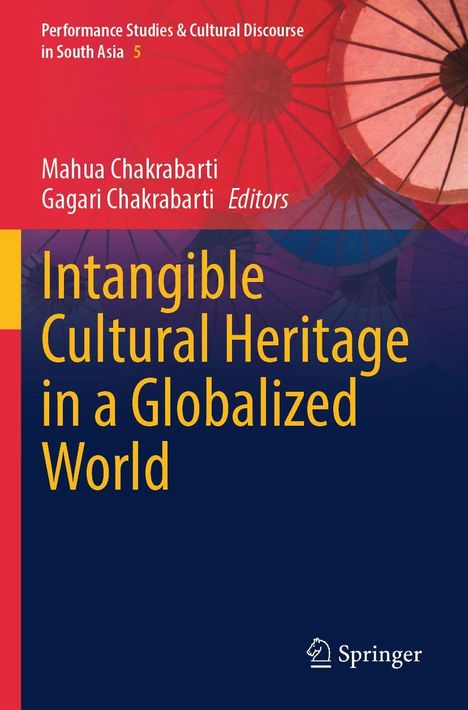 Titel: "Intangible Cultural Heritage in a Globalized World". Bunte Schirme im Hintergrund, Springer-Logo unten.