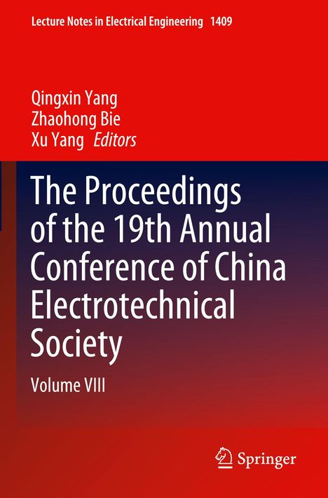 "The Proceedings of the 19th Annual Conference of China Electrotechnical Society, Volume VIII" steht in großer Schrift.